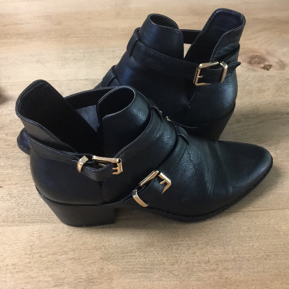 Black ankle boots